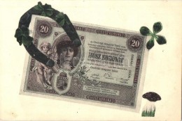 ** T1/T2 Húsz Korona / Hungarian Krone Banknotes With Mushroom And Clover - Non Classés