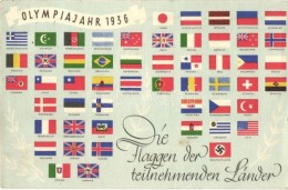 T2/T3 1936 Olympiajahr, Die Flaggen Der Teilnehmenden Länder. Reichssportverlag / Summer Olympics, The Flags... - Non Classés