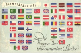 T2/T3 1936 Olympiajahr, Die Flaggen Der Teilnehmenden Länder. Reichssportverlag / Summer Olympics, The Flags... - Sin Clasificación