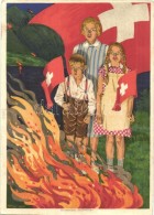 T2 1930 Bundesfeier-Postkarte. H. Vontobel, Feldmeilen / Fete Nationale / Festa Nazionale / Swiss Patriotic... - Non Classés