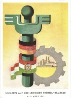 T2/T3 1951 Ungarn Auf Der Leipziger Frühjahrmesse / Hungary At The Leipzig Spring Fair, Advertisement Card.... - Sin Clasificación