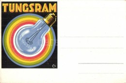 ** T1/T2 Tungsram Villanykörte Reklám Képeslap / Light Bulb Advertisment Postcard S: Csemiczky... - Non Classés