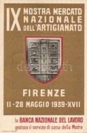 ** T2/T3 1939 Firenze, IX Mostra Mercato Nazionale Dell'Artigianato. Banca Nazinale Del Lavoro / National... - Unclassified
