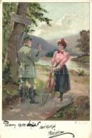 T2/T3 Für Radfahrer Verboten! / Lady With Bicycle. No. 7179. Litho (EK) - Unclassified