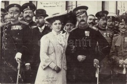 T2 1903 Alexander I Of Serbia With His Wife, Draga Masin. Velicskovics, The Royal Couple's Doctor, C. Markovics,... - Non Classés