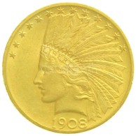 Amerikai Egyesült Államok 1908. 10$ Au 'Indián Fej' (16,76g/0.900) T:2
/ USA 1908. 10 Dollars Au... - Non Classés