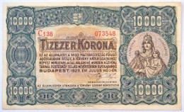 1923. 10.000K 'Orell Füssli Zürich' Barna Sorozat-és Sorszám T:II / 
Hungary 1923. 10.000... - Unclassified