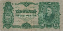 1929. 10P 'Deák Ferenc' T:III,III- Kis Ly. Középen / 
Hungary 1929. 10 PengÅ‘ 'Ferenc... - Zonder Classificatie