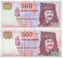 2006. 500Ft 'EB' '50. évforduló 1956. Október 23.' + 500Ft 'EA' T:I
/ Hungary 2006. 500 Forint... - Non Classés