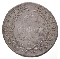 1796E 20kr Ag 'I. Ferenc' Gyulafehérvár (6,51g) T:2- / 
Hungary 1796E 20 Kreuzer Ag 'Franz I' Alba... - Non Classés