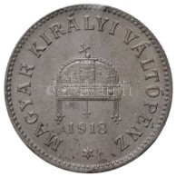 1918. 10f Fe Rozettával, Artex-veret T:1(P) / Hungary 1918. 10 Fillér Fe With Rosetta, Artex-strike... - Non Classés