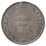 1921. 20f Fe Rozettával, Artex-veret T:1(P) / Hungary 1921. 20 Fillér Fe With Rosetta, Artex-strike... - Sin Clasificación