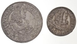 Ausztria 1664. 3kr Ag (1,44g) + 15kr Ag 'Zsigmond Ferenc FÅ‘herceg' Hall (6,38g) T:1-,2 / 
Austria 1664. 3 Kreuzer... - Unclassified