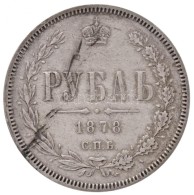 Orosz Birodalom 1878. 1R Ag 'II. Sándor' (20,59g) T:2 Kis Patina / Russian Empire 1878. 1 Ruble Ag... - Non Classificati