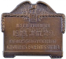 1919. 'IN MEMORIAM 1919. JAN.29. BALASSAGYARMAT' A Balassagyarmati 'csehkiverés'-nek Emléket... - Sin Clasificación