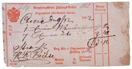 1852. 'Fogyasztási Adó-fizetési Bárca' Német NyelvÅ±,... - Unclassified