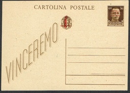 ITALY 1944 RSI Overprinted Posta Lstationery Mint. Filagrano C104 - Entiers Postaux