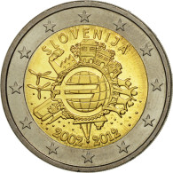 Slovénie, 2 Euro, 10 Years Euro, 2012, SPL, Bi-Metallic - Slowenien
