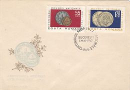 LEU- ROMANIAN NATIONAL CURRENCY CENTENARY, COVER FDC, 1967, ROMANIA - FDC