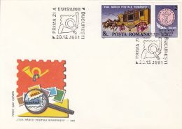 ROMANIAN STAMP'S DAY, POST CHASE, COVER FDC, 1991, ROMANIA - FDC