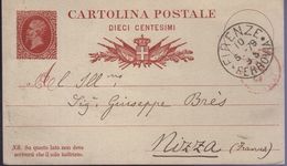 Carte Postale Entier 10 Centesimi Rouge Oblitération Firenze 10 5-79 - Entiers Postaux