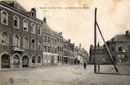 - SOLRE-LE-CHATEAU -1919- La Mairie Et La Place - - Solre Le Chateau