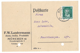 Carte Commerciale Allemagne - Esko F.W. Lantermann & Co, München - Publicité