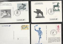 LOT DE 7 CARTES  ENTIERS POSTAUX  -IMPRIMERIE DES TIMBRES - POSTE  PERIGUEUX - Documents De La Poste