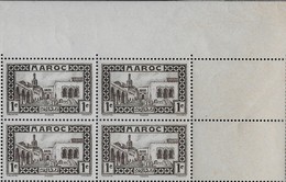 1933 - 34  Maroc  N° 128 à 133  Nf**  MNH . Bloc De 4  Coin De Feuille. - Unused Stamps