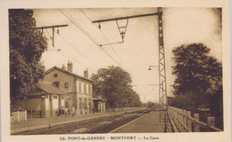 72 - Montfort-le-Gesnois (Pont-de-Gennes) (Sarthe) - La Gare - Montfort Le Gesnois