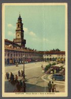 1953 VIGEVANO PIAZZA DUCALE FG V  SEE 2 SCANS ANIMATA PIEGA CENTRALE - Vigevano