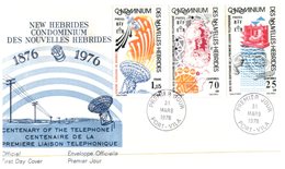 (123)  FDC Cover - Nouvelle Hebrides - New Hebredes - Telephone - 1976 - FDC