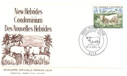 (123)  FDC Cover - Nouvelle Hebrides - New Hebredes - 1971 - Cow - FDC