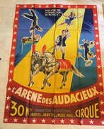 Affiche Cinéma Originale  Film L'ARENE DES AUDACIEUX 1955 ( ARENA SMELYKH) CIRQUE De YOURI OZEROV Et SERGUEI GOUROV - Affiches & Posters
