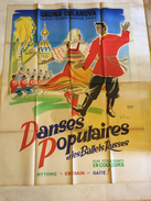 Affiche Cinéma Originale  Film DANSES POPULAIRES Et LES BALLETS RUSSES Avec GALINA OULANOVA - Affiches & Posters
