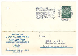 Carte Commerciale Allemagne - Harburger Gummiwaren-Fabrik Phoenix Harburg-Wilhelmsburg, Nürnberg - Advertising