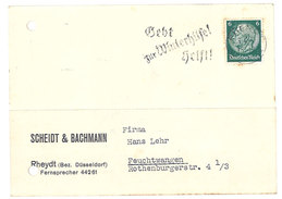 Carte Commerciale Allemagne - Scheidt & Bachmann Rheydt - Advertising