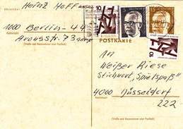 Postkarte Berlin P 81 Mit Zusatzfrankatur MiNr. 359 Und 403 (2x) (ak06'') - Postcards - Used