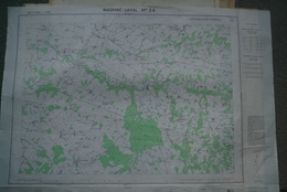 87 - MAGNAC LAVAL- PLAN TOPOGRAPHIQUE 1959 - RANCON-SAINT JUNIEN LES COMBES-BLANZAC-BALLEDENT-VILLEFAVARD- RARE - Mapas Topográficas