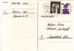 Postkarte Berlin P 94 Mit Zusatzfrankatur MiNr. 362 (ak0605) - Postkaarten - Gebruikt