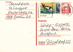 Postkarte Berlin P 103 Mit Zusatzfrankatur 552 (ak0608) - Cartes Postales - Oblitérées