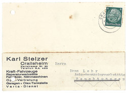 Carte Commerciale Allemagne - Karl Stelzer Crailsheim - Advertising