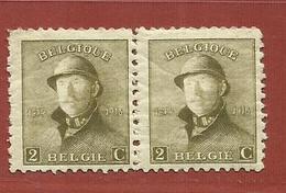 Timbre Belgique Roi Albert I Casqué   N° 166 - 2c - 1919-1920  Cascos De Trinchera
