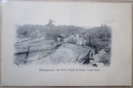 Benin Dahomey  Porto Novo Debarquement Fûts Huile De Palme Cpa - Benin