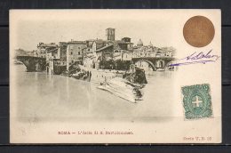 Italie, Roma, L'isola Di S. Bartolomeo - Fiume Tevere