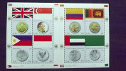 UNO-New York 1083/90 **/mnh Flaggen Und Münzen Der Mitgliedstaaten 2008 - Blocks & Sheetlets