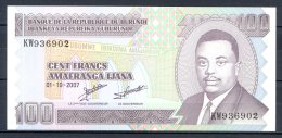 460-Burundi Billet De 100fr 2007 KW936     Neuf - Burundi
