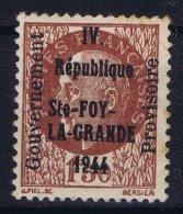 France Liberation: Sainte-Foy-la-Grande Neuf Sans Charniere /MNH/**/postfrisch Spots In Gum - Libération