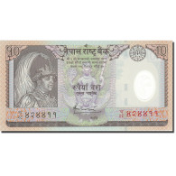 Billet, Népal, 10 Rupees, 2005, UNDATED (2005), KM:54, NEUF - Nepal