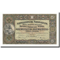 Billet, Suisse, 5 Franken, 1913-53, 1951-02-22, KM:11o, SUP - Switzerland
